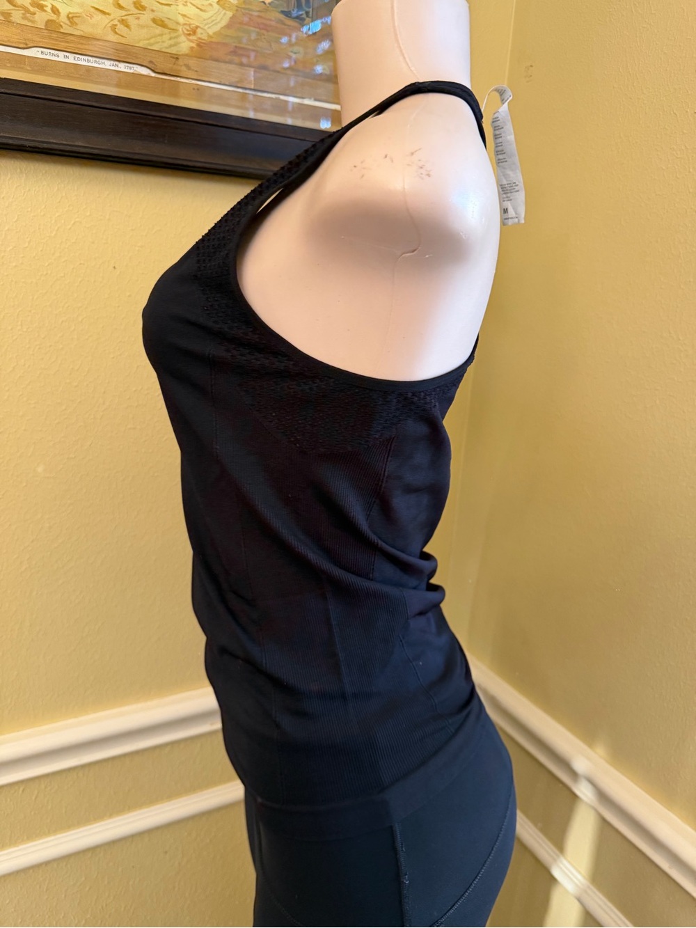 Fabletics Black Textured Racerback Tank - Picture 5 of 6